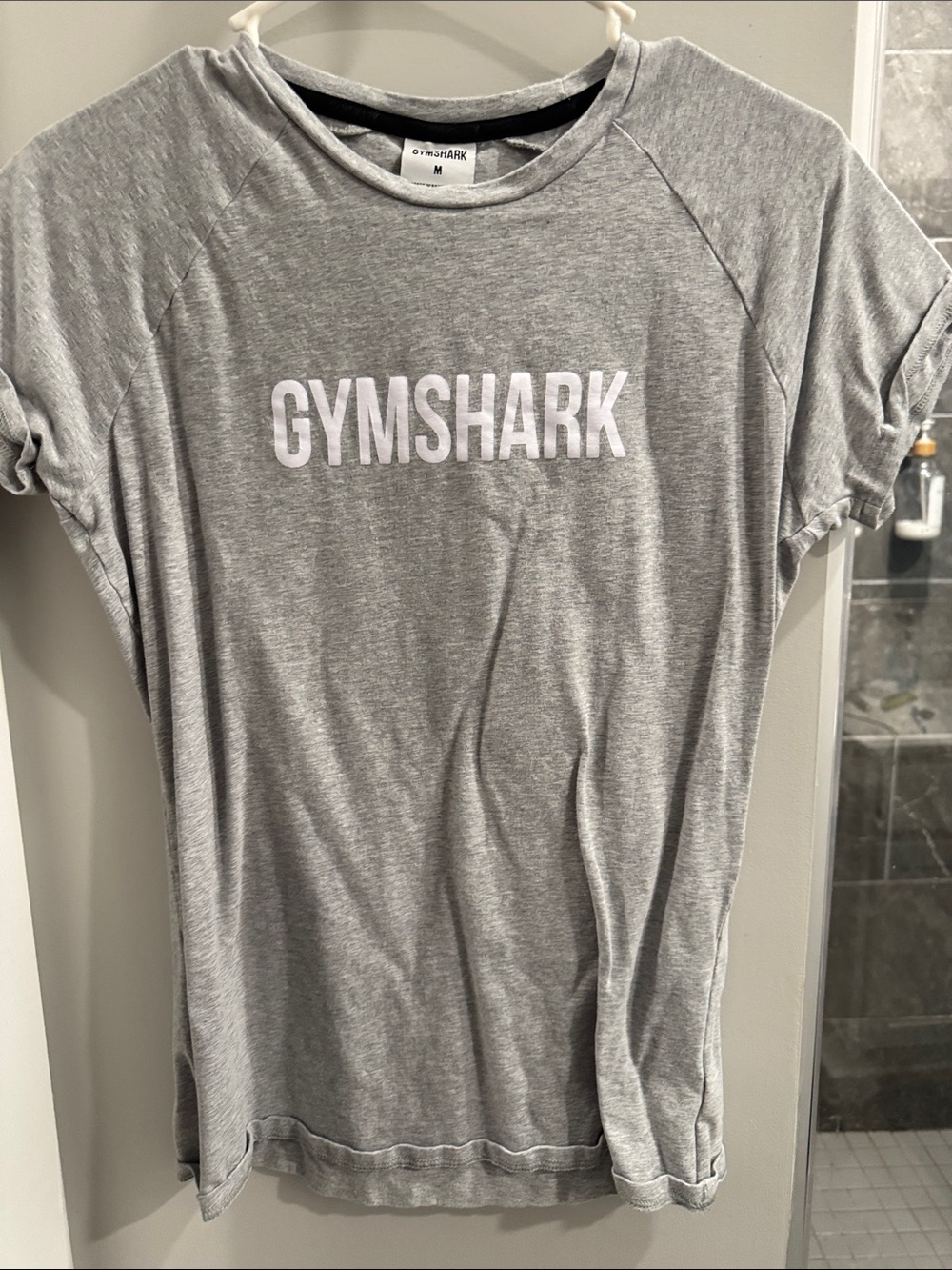 Gymshark Light Grey Crew Logo Tee